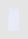 White pure cotton tank top regular fit_0