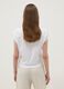 White pure cotton V-neck T-shirt_3