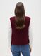 Red regular fit vest with lace closures_2