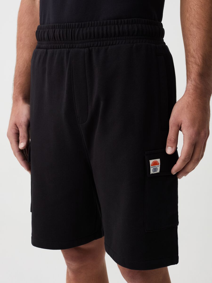 Cargo Bermuda shorts in fleece_1