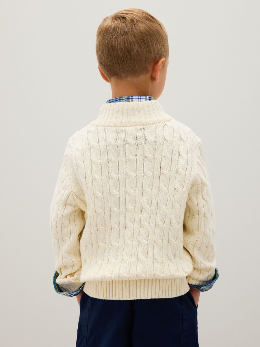 Children's white oversized cotton jumper_1