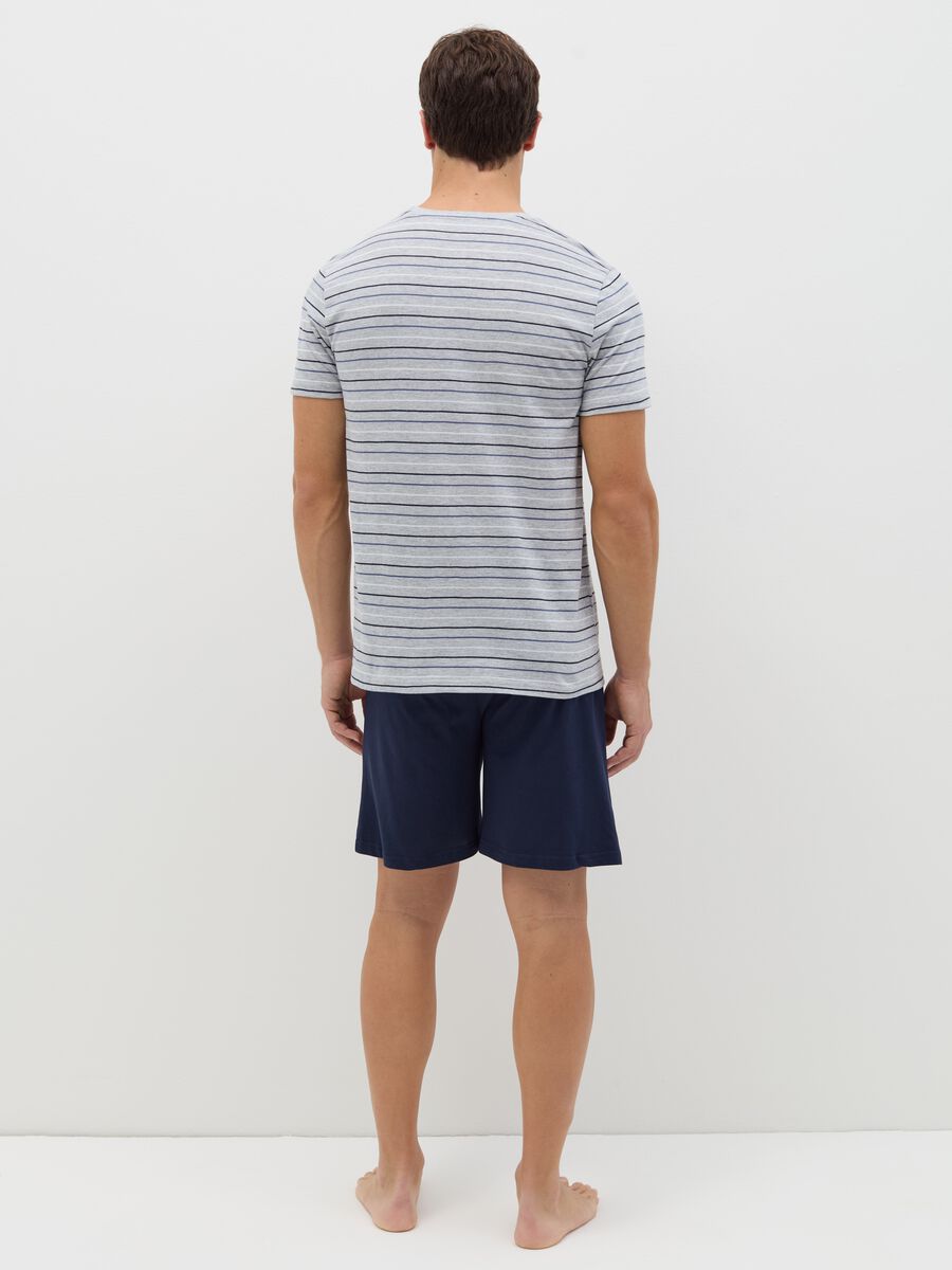 Short cotton pyjamas with striped pattern_3