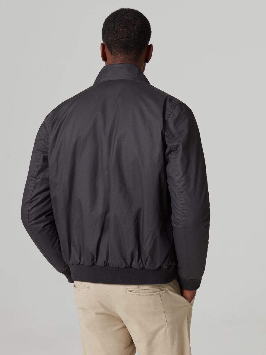 Bomber in cotone a collo alto_2