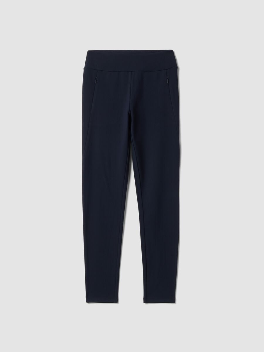 Leggings blu in tessuto elasticizzato ALTAVIA STUDIO_5