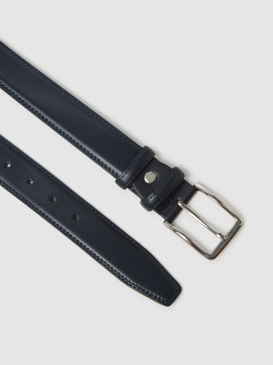 Cintura in vera pelle blu_1