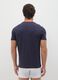 Men's blue pure cotton T-shirt_2
