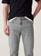 Grey denim jeans in pure cotton, regular fit_1
