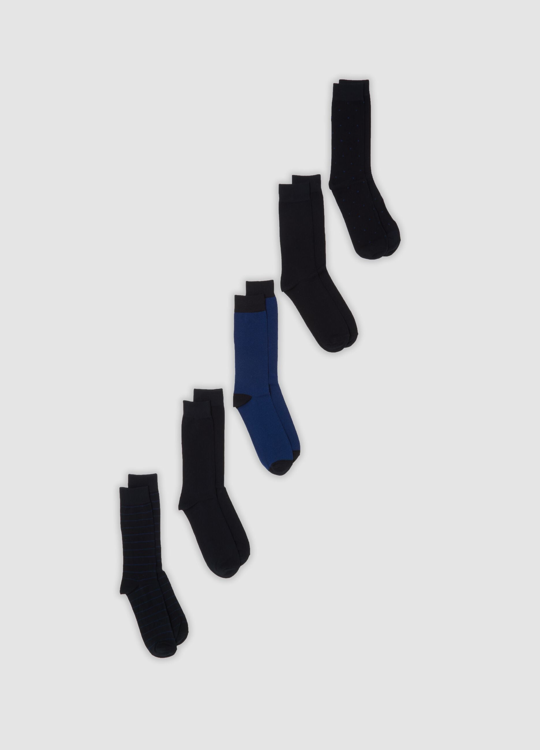 5-pack of organic stretch cotton mid-calf socks