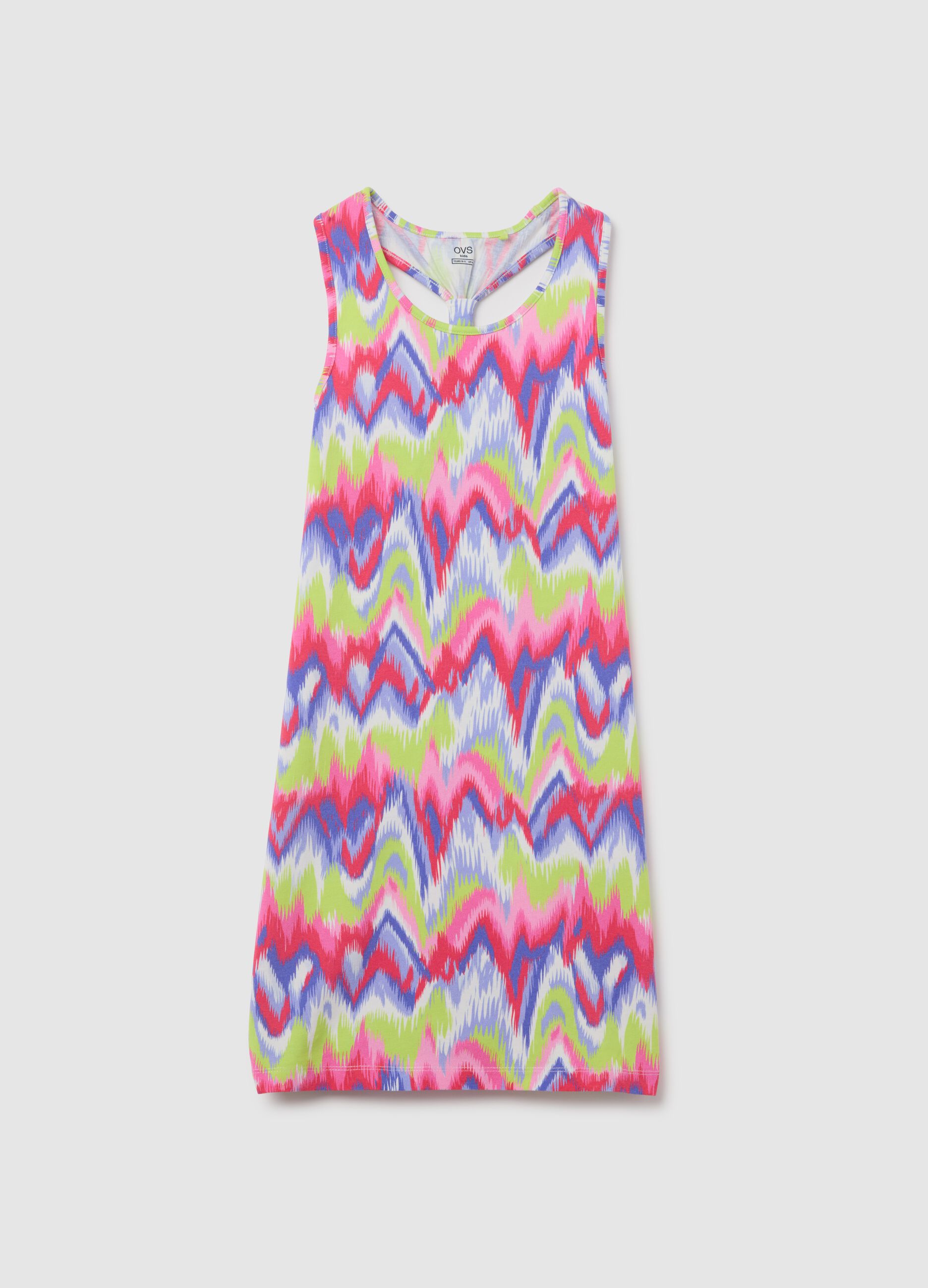 Abito da ragazza in misto cotone multicolor regular fit