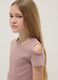 Short-sleeved pink stretch cotton t-shirt_1