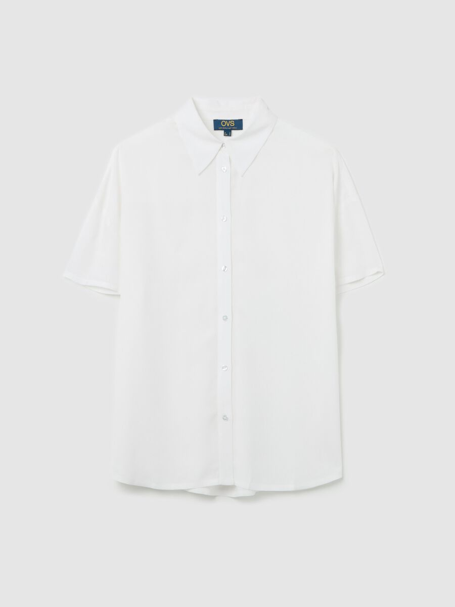 Short-sleeved shirt in viscose_4