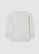 Children's white long-sleeve oversized fit pure cotton T-shirt_1