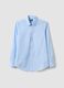 Camicia azzurra slim fit con colletto button down easy iron_4