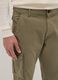Slim fit stretch cotton green cargo trousers_3