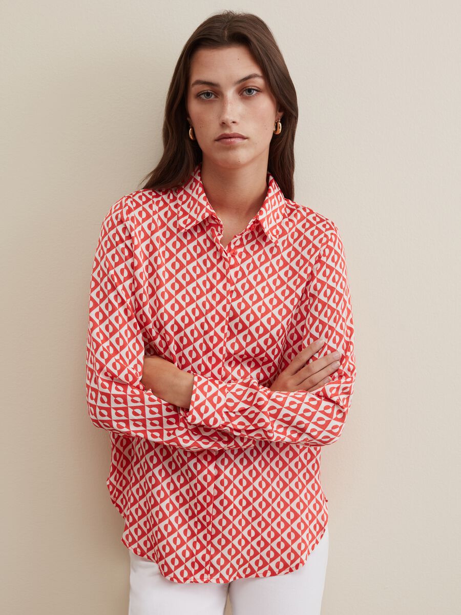 Blusa con stampa optical_1