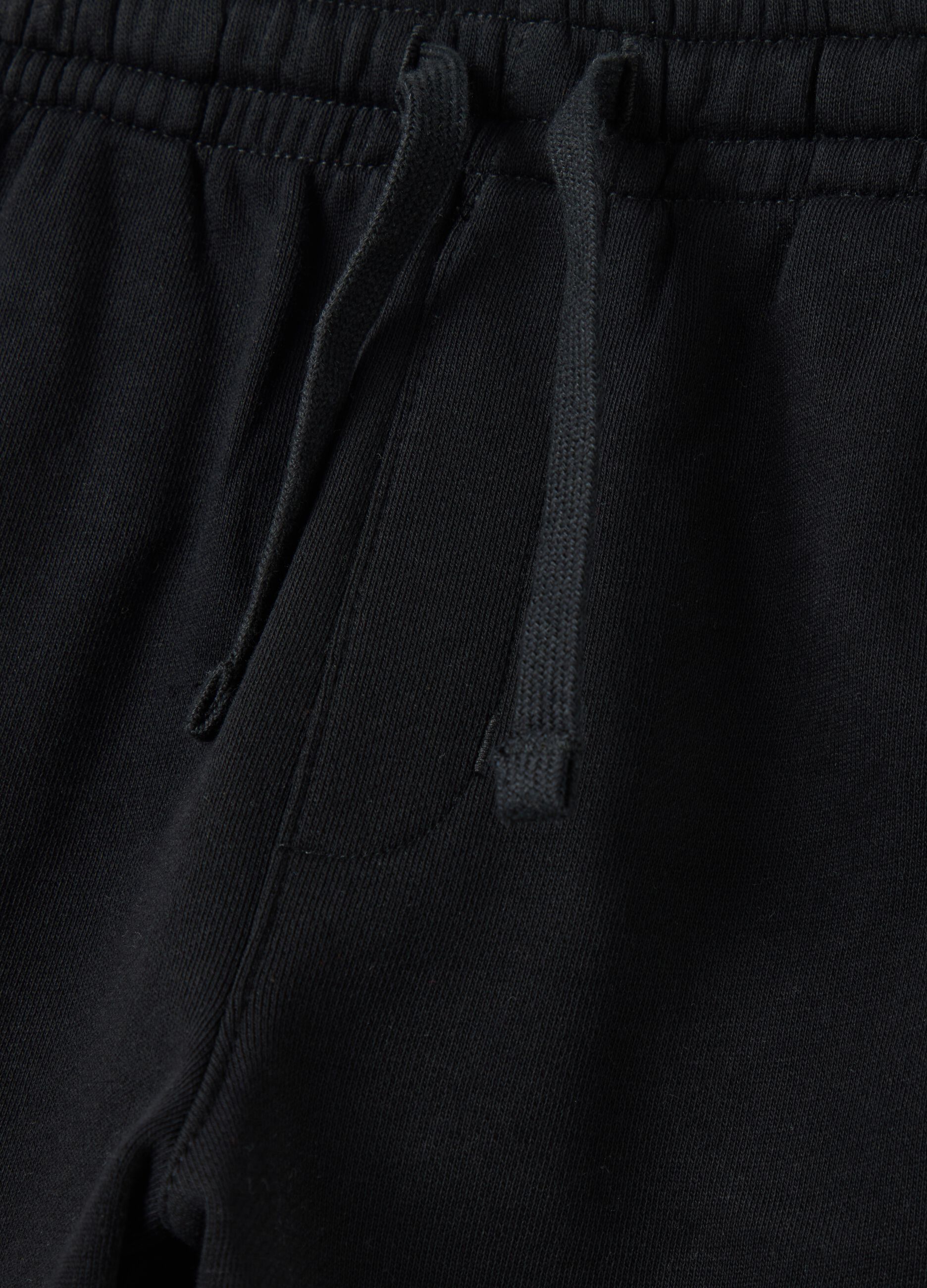 Black Cotton Shorts OVS Kids