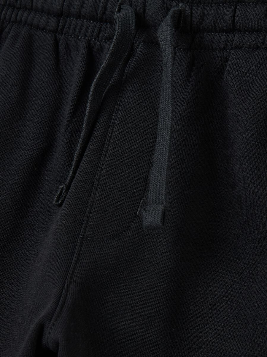 Black Cotton Shorts OVS Kids_2