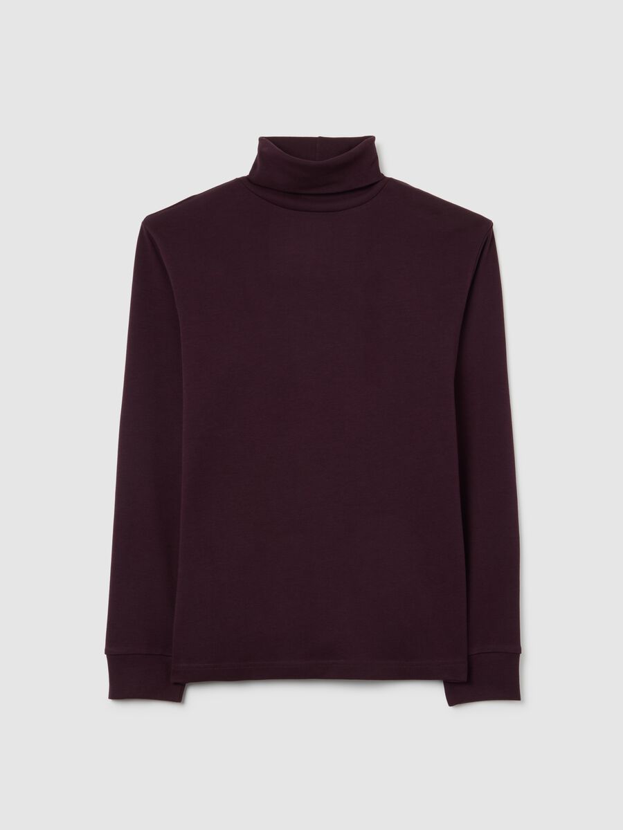 Maglietta viola a maniche lunghe in cotone_4