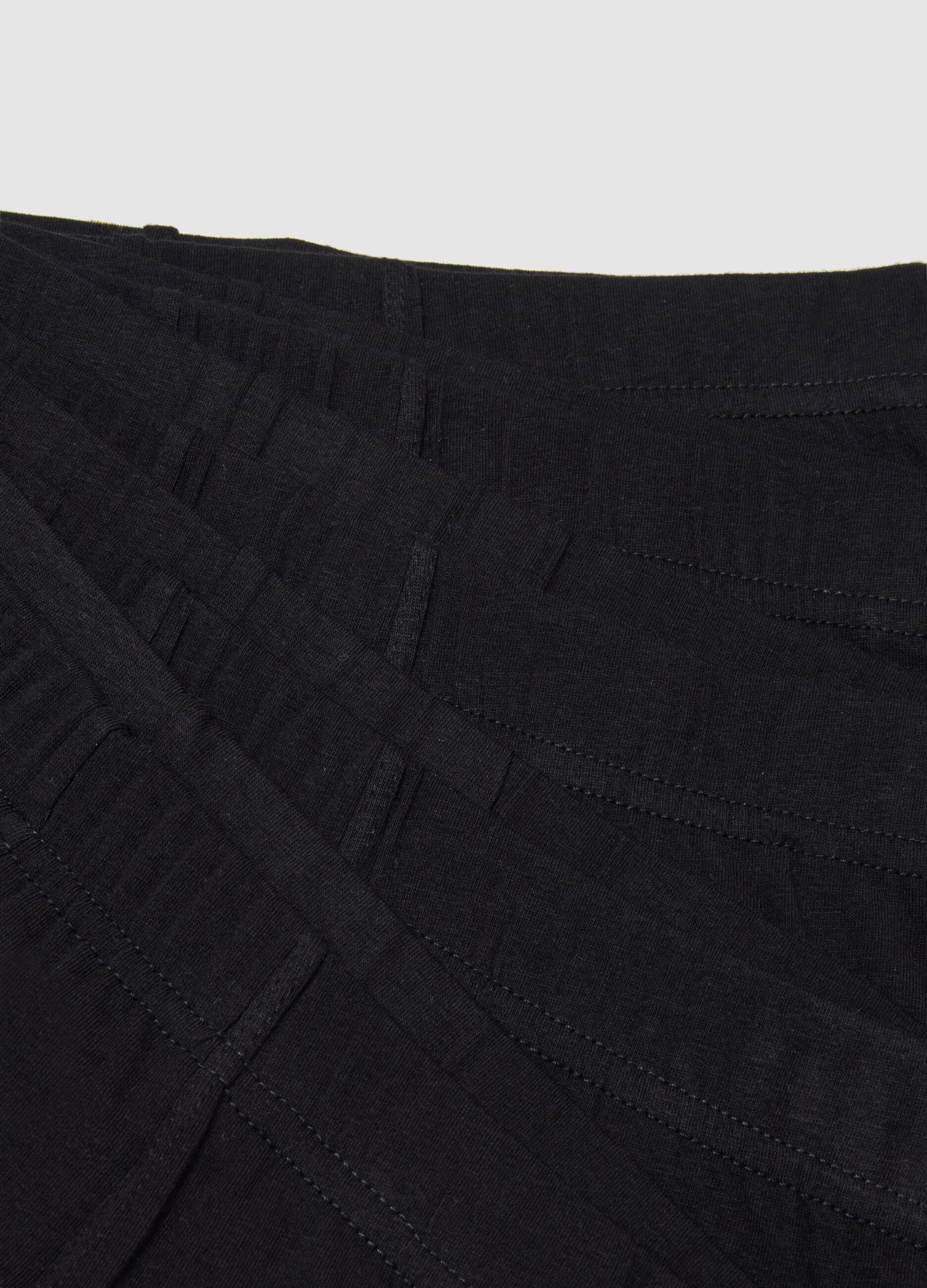 Multipack set of black cotton blend boxers, regular fit