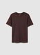 Brown pure cotton T-shirt regular fit_5