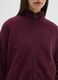 Red fleece sweatshirt with fitted fit and zip_3