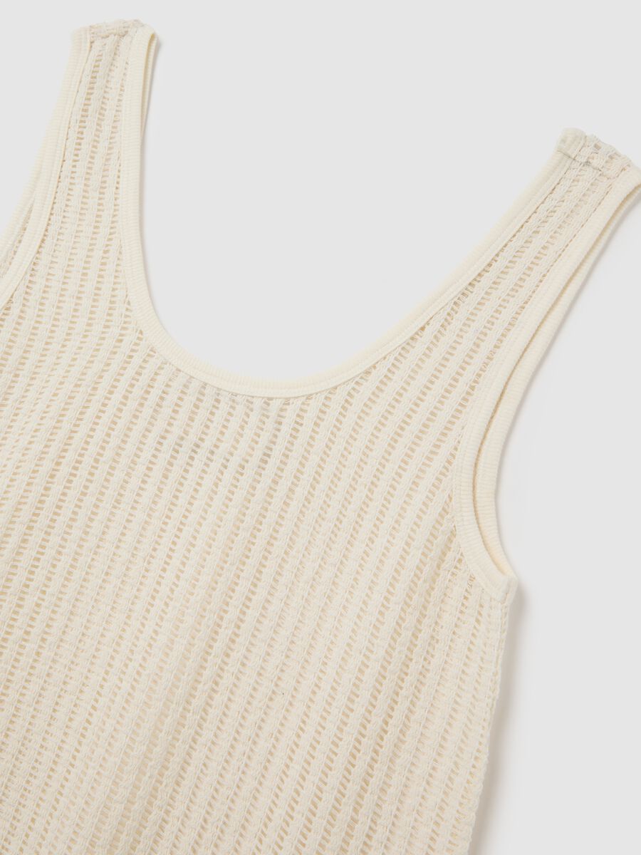 Cream Knitted Tank Top Lead_5