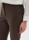 Brown slim trousers in stretchy fabric_3