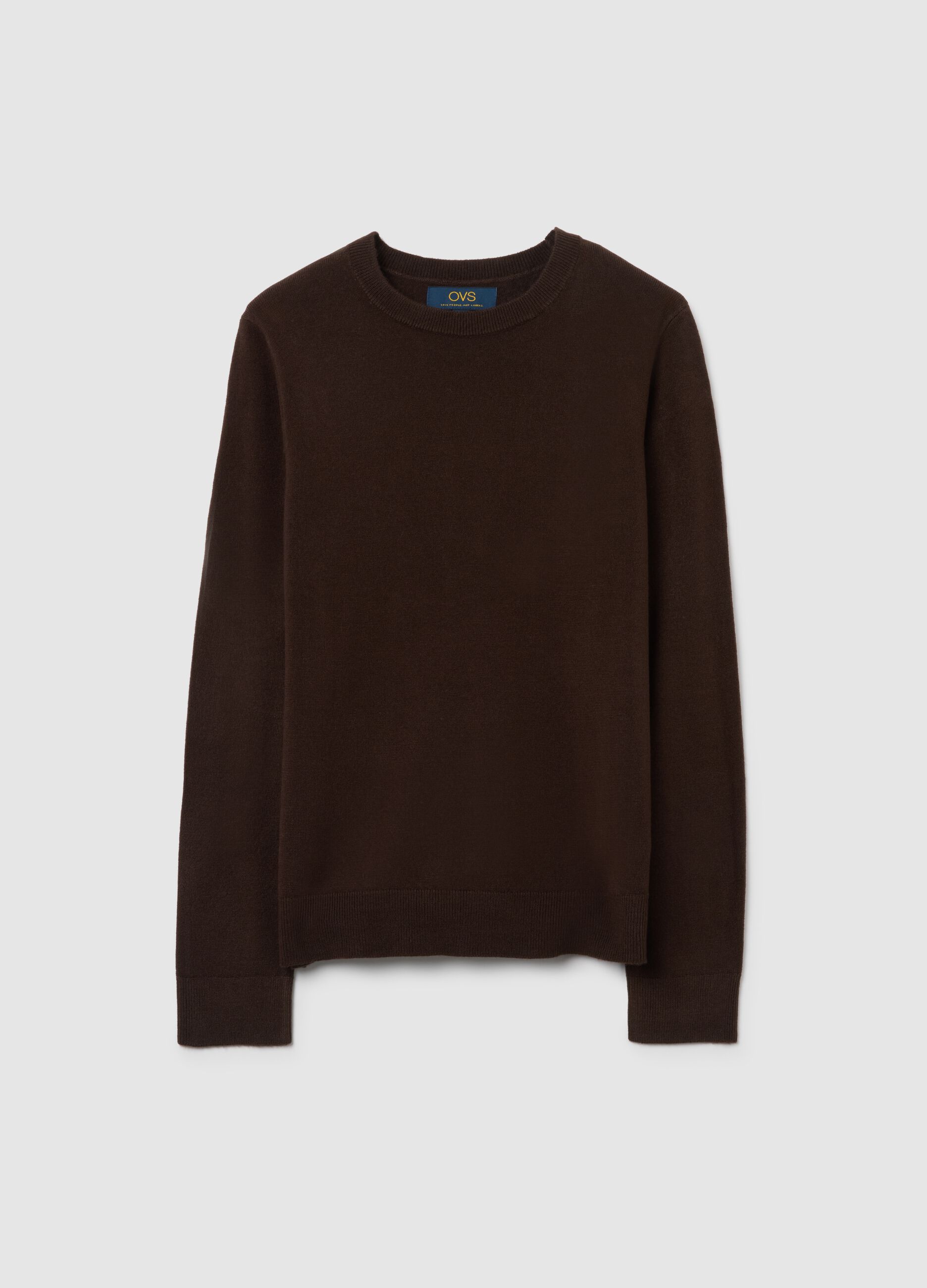 Brown Jersey Knit Sweater