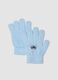 Blue stretch viscose gloves with Lilo & Stitch print_0