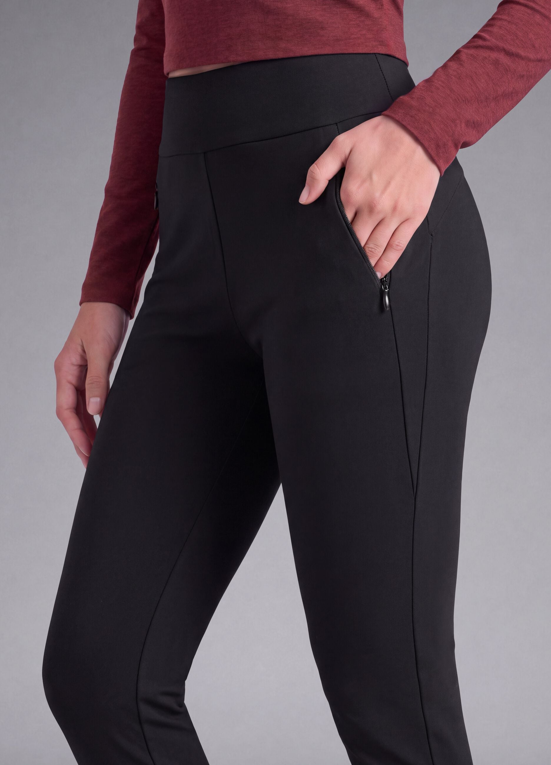 Black stretch leggings with zip pockets ALTAVIA STUDIO