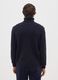 Blue turtleneck regular fit with jacquard pattern_2