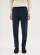 Blue regular fit chino trousers in pure cotton cords_1