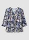 Multicolour pure viscose blouse with geometric print, regular fit_0