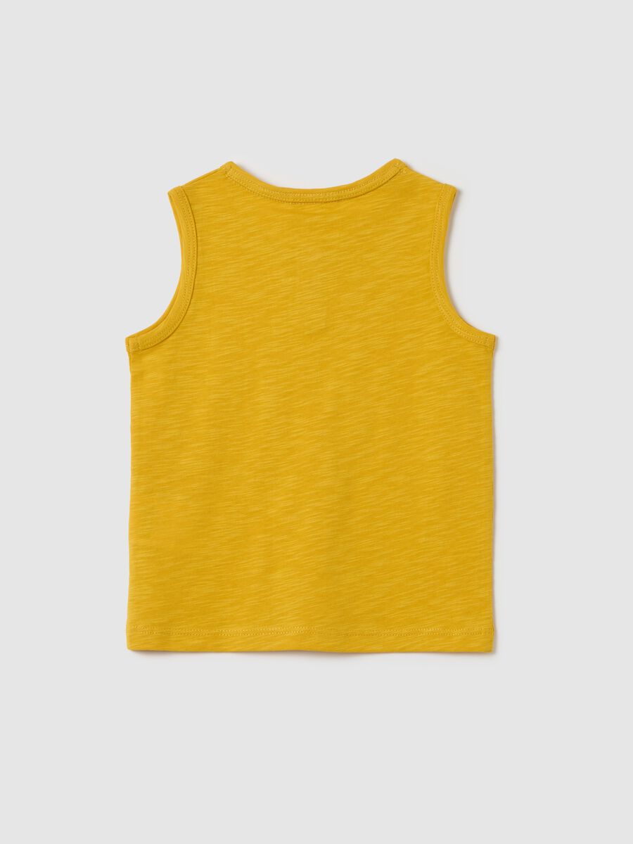 Yellow children's cotton vest regular fit_1