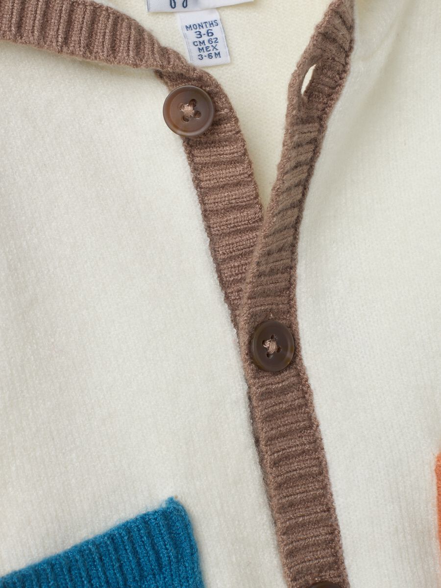 Off-white hooded crew-neck cardigan_3