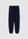 Boy's regular fit blue pure cotton jogger trousers_3