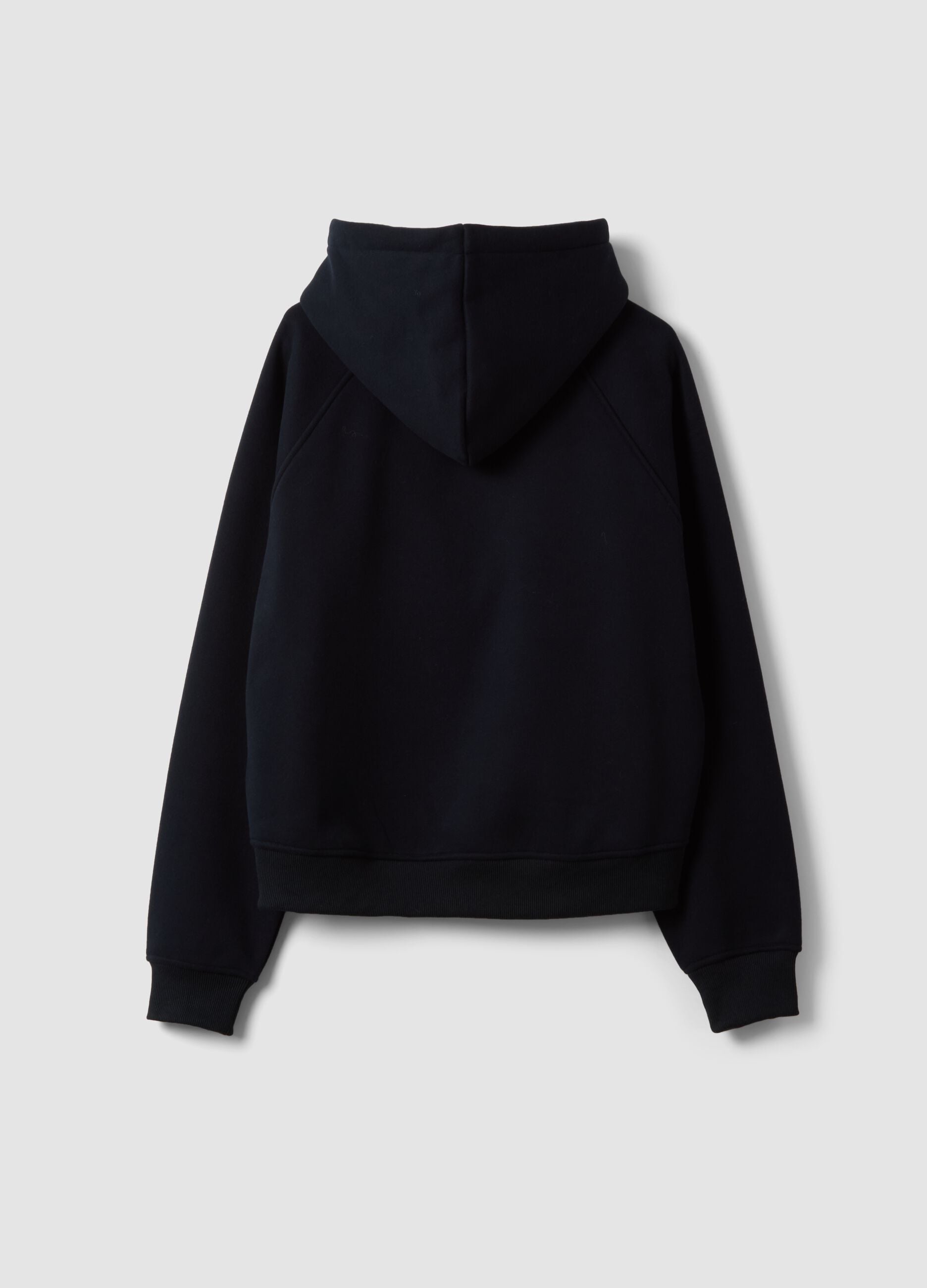 Felpa blu con fiocco in tessuto elasticizzato regular fit