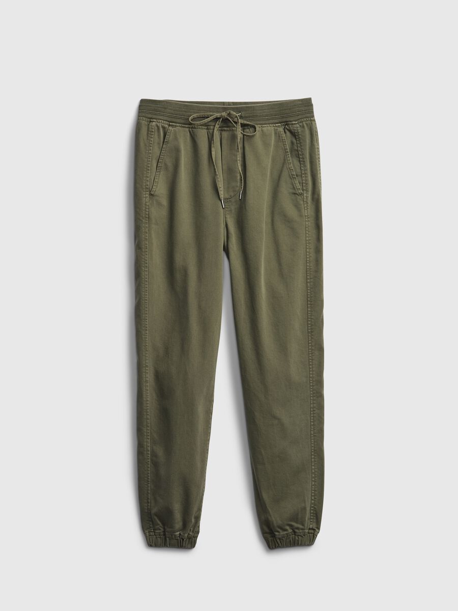 Canvas joggers with drawstring_4