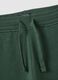 Children's trousers in pure green cotton regular fit_2