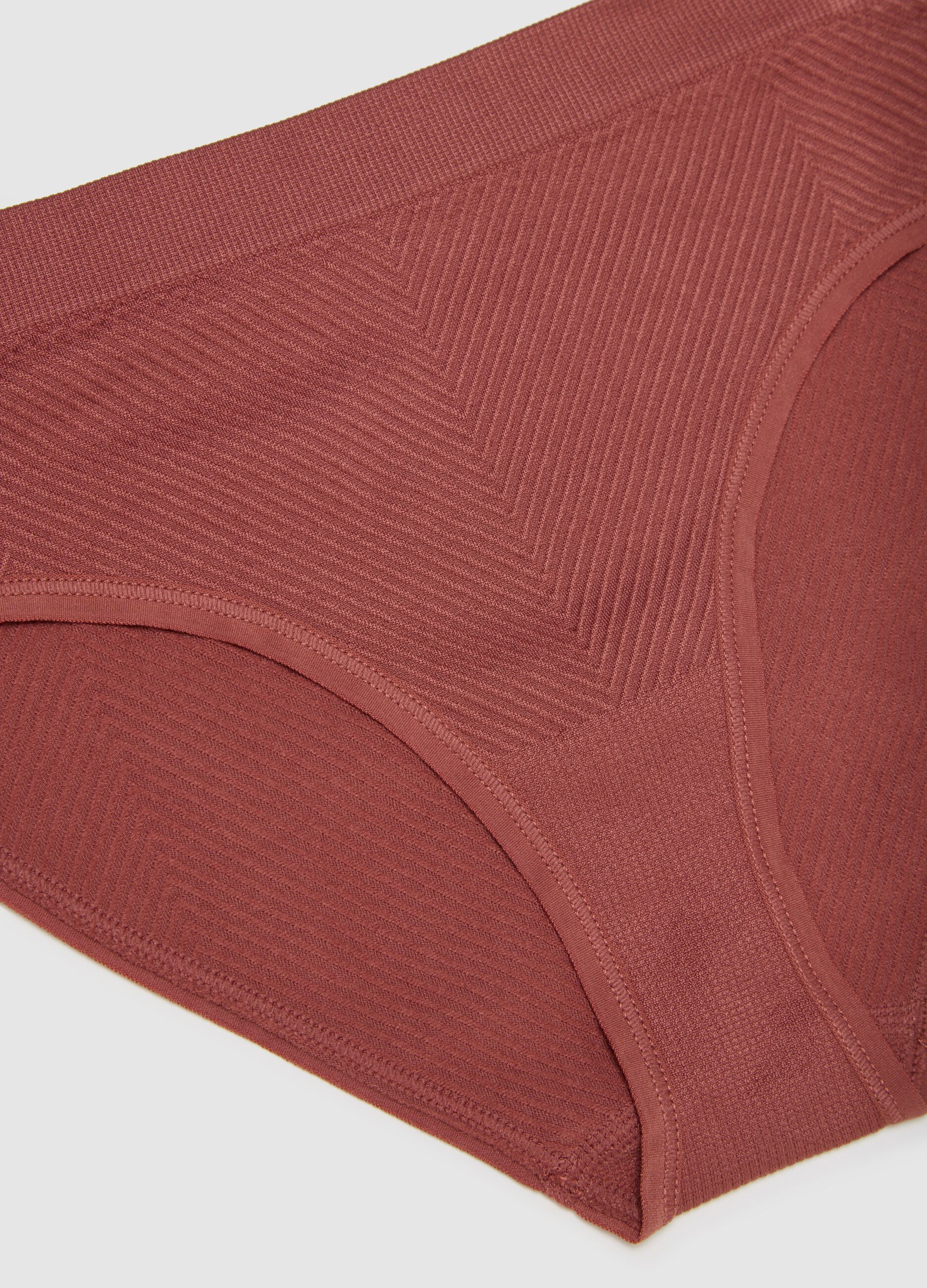 Brown Stretch Fabric Underwear