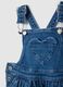 Blue denim regular fit dungaree dress for girl_3