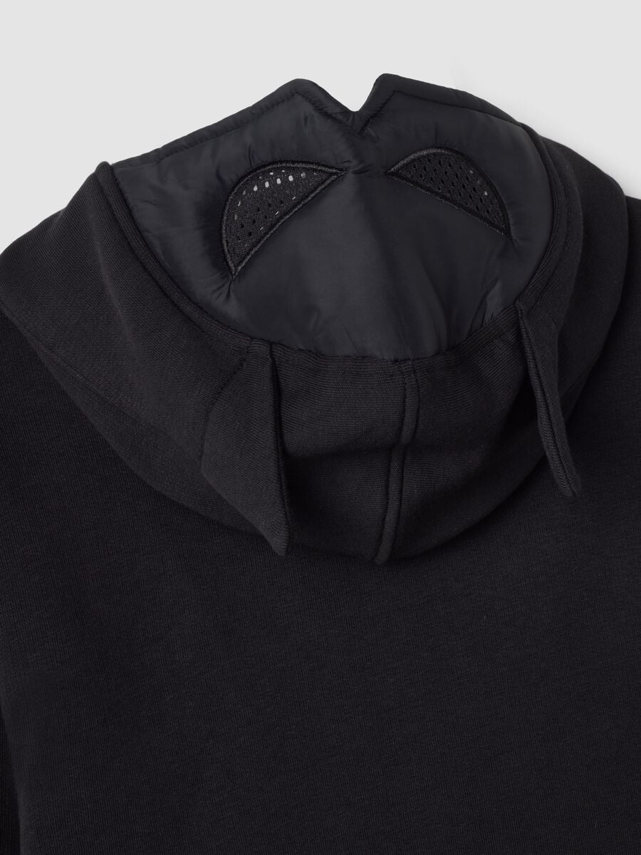 Felpa nera in misto cotone con stampa Batman regular fit_1