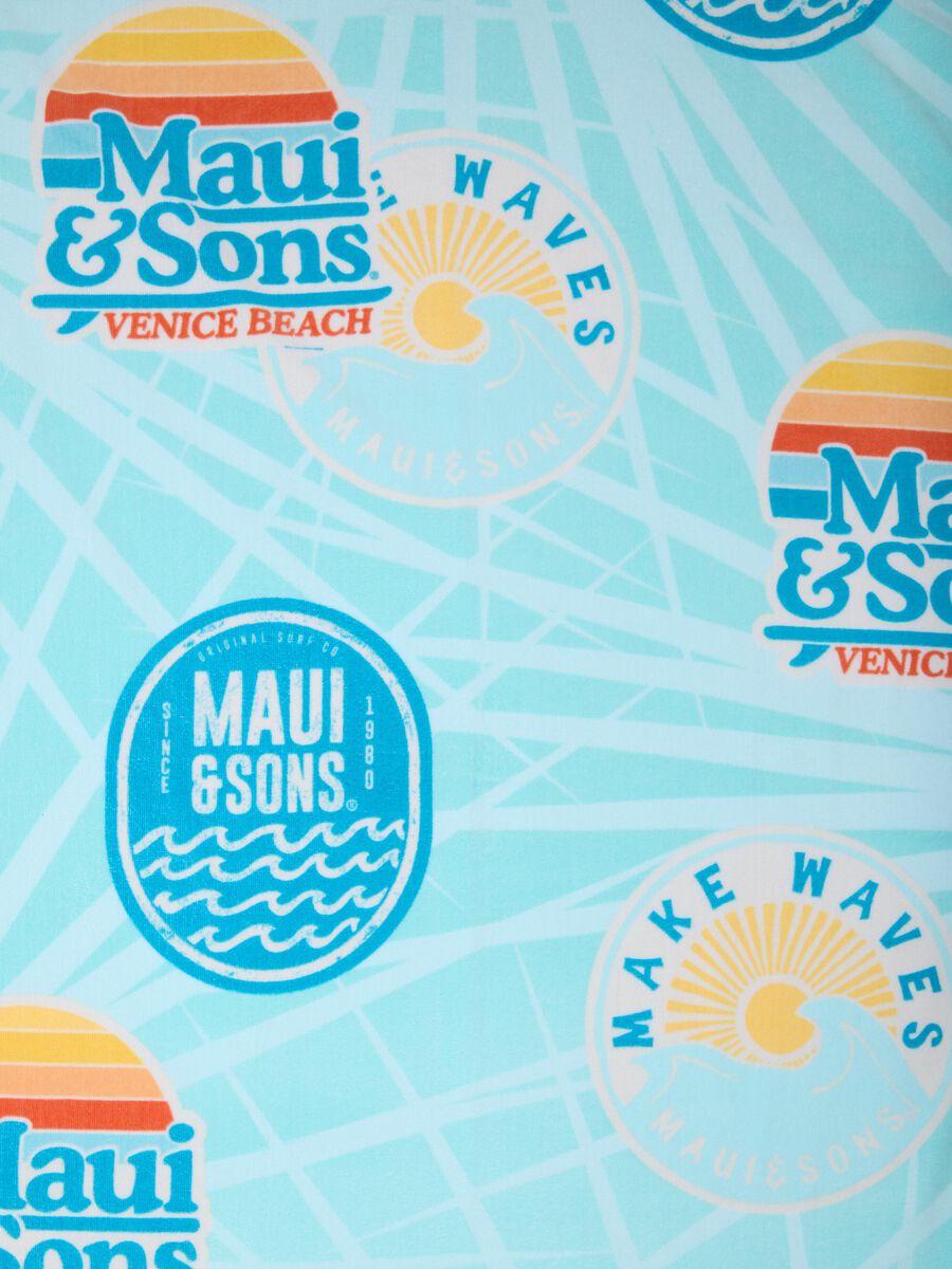 Blue pure cotton beach towel_2