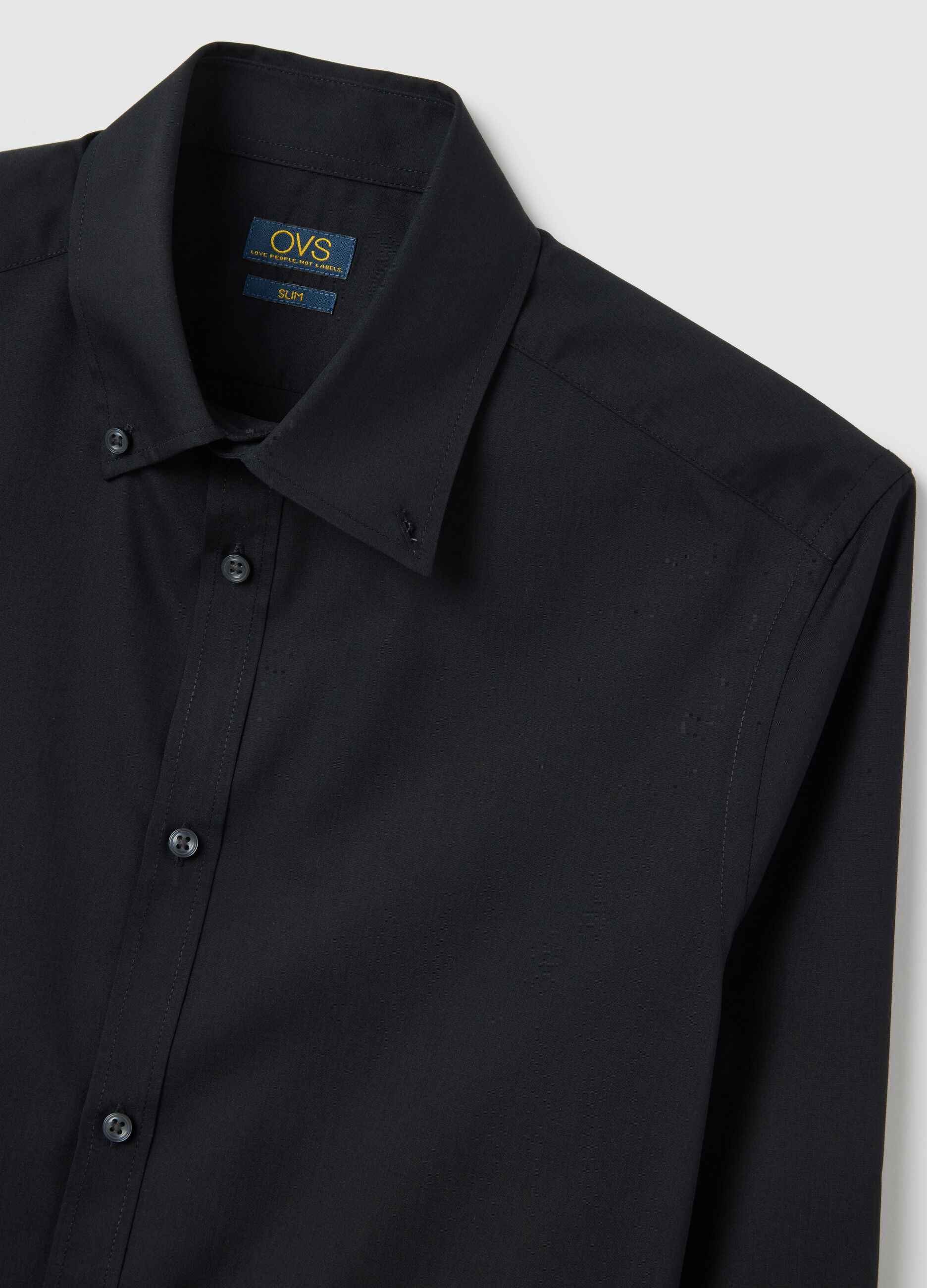Black slim fit shirt