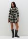 Flannel shirt dress with check pattern_0
