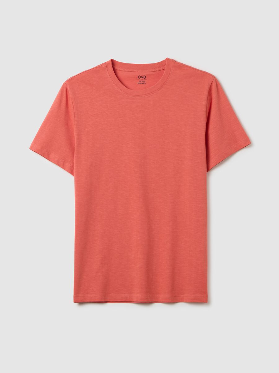 Men's orange pure cotton t-shirt regular fit_0