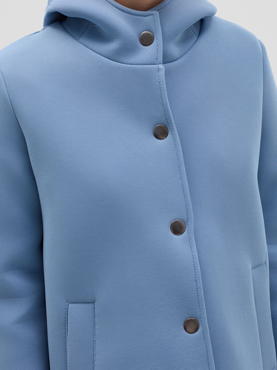 Hooded coat with buttons_4