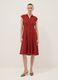 Red regular-fit shirt dress in viscose and linen blend_1