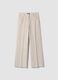 Beige The Iconic Pants straight-fit ribbed stretch cotton trousers_4