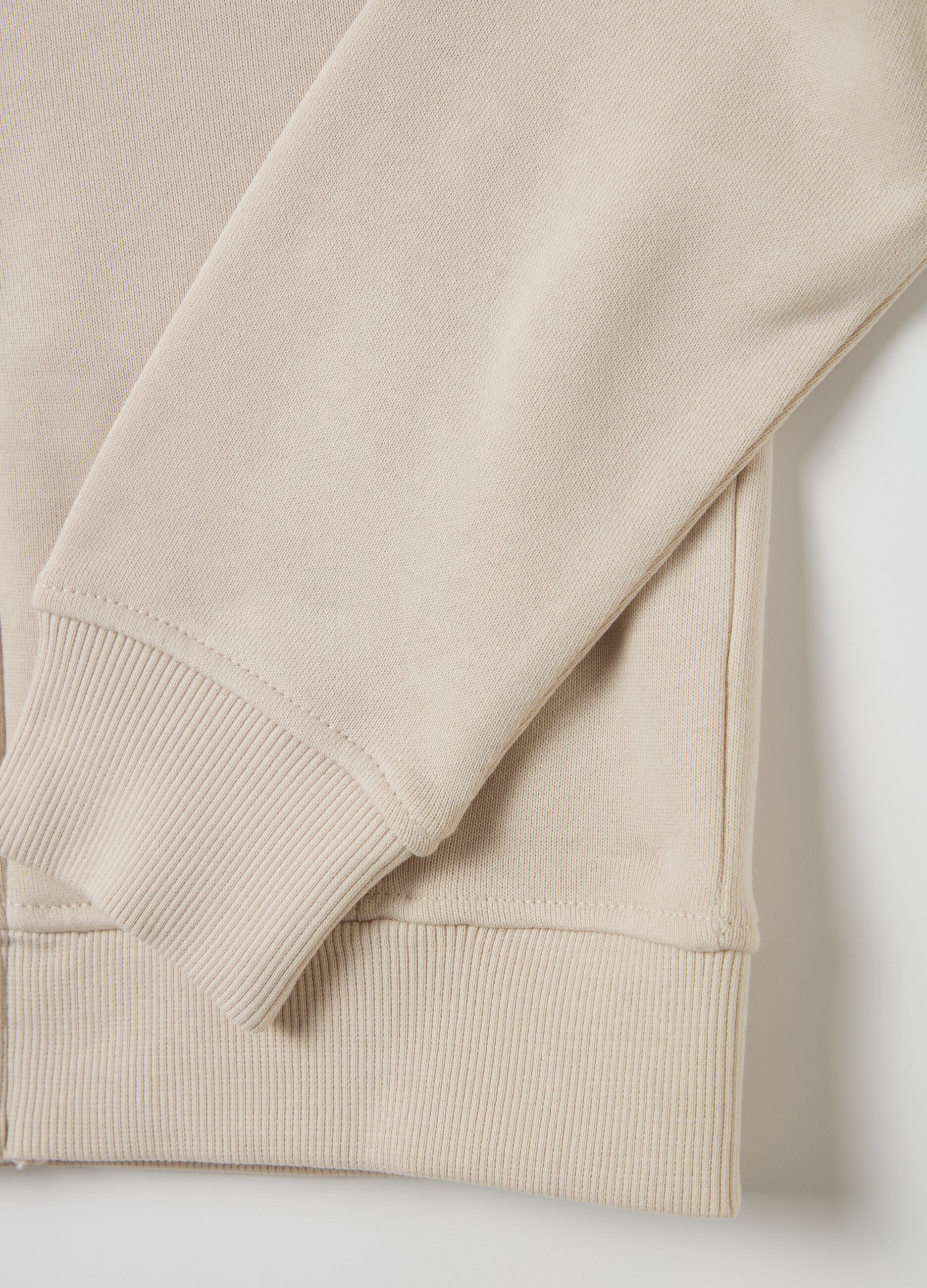 Full-zip in French Terry con cappuccio 